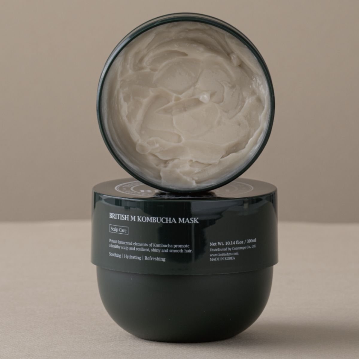 BRITISH M - KOMBUCHA MASK - Korejský vlasový balzám bez silikonů 300 g koreanglamour.cz korejska kosmetika
